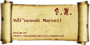 Váncsodi Marcell névjegykártya