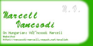 marcell vancsodi business card